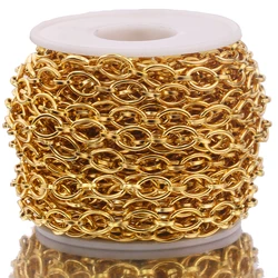 1 Meter Edelstahl Gold O Form Kabel 1:1 Draht Chic Ketten für DIY Schmuck Machen Halskette Armband Fußkettchen, Der liefert