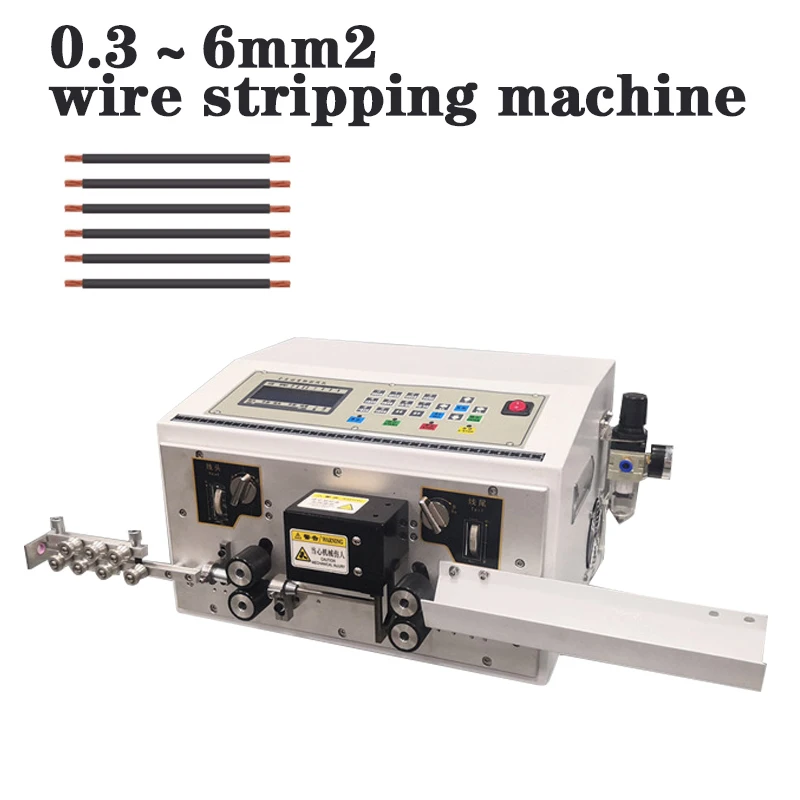 0.3~6mm2 Fully Automatic Electric Wire Cutting Stripping Machine PVC Multi Core Sheath Cable Stripping Machine