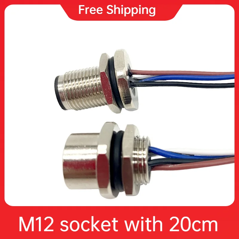 M12 wire connectors 20cm plug and socket TV terminals profinet CABL Mechanical mod 45812P electr dropshipping2021