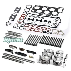 Engine Rebuilding Overhaul Repair Kit Pistons Timing Chain Gasket All for Porsche VOLKSWAGEN CC Audi Q7 3.6L FSI  VR6