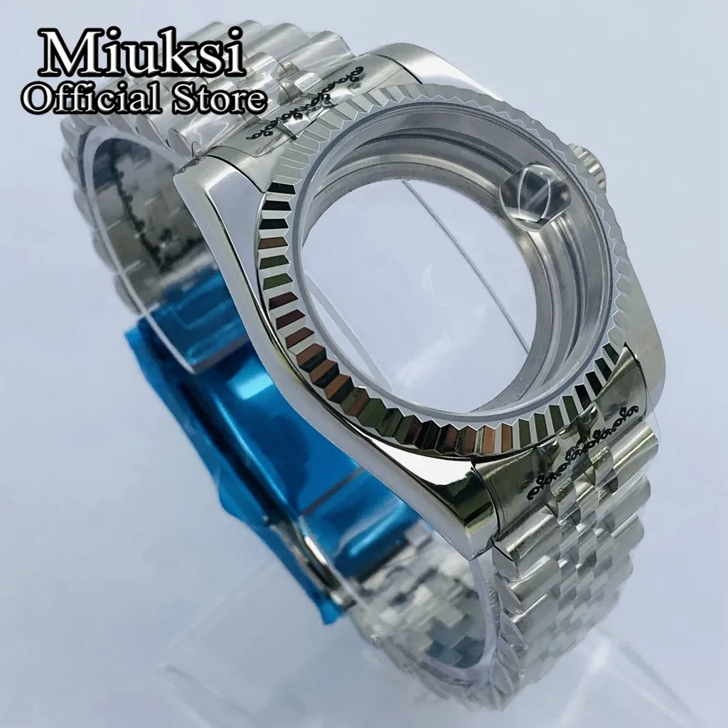 Miuksi 36mm/40mm sapphire glass watch case fit NH35 NH36 NH34 ETA2824 2836 Mingzhu DG2813 3804 Miyota8205 8215 PT5000 movement