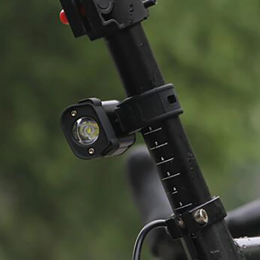 Miniluz LED para bicicleta, linterna recargable por USB, 5 velocidades, ajustable, resistente al agua, luces de advertencia para ciclismo