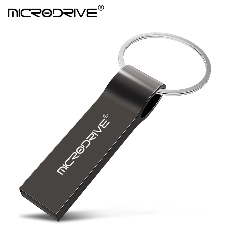 Metal USB Flash Drive 128GB 64GB pendrive 32GB 4GB 8GB 16GB Memory sticks pen drive with key ring