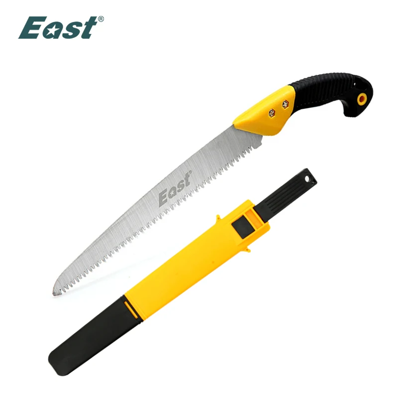 

East 65Mn Portable Home Manual Fruit Tree Wood Pruning Saw Three-sided Grinding Garden Logging Saw with Rubber Handle Yellow