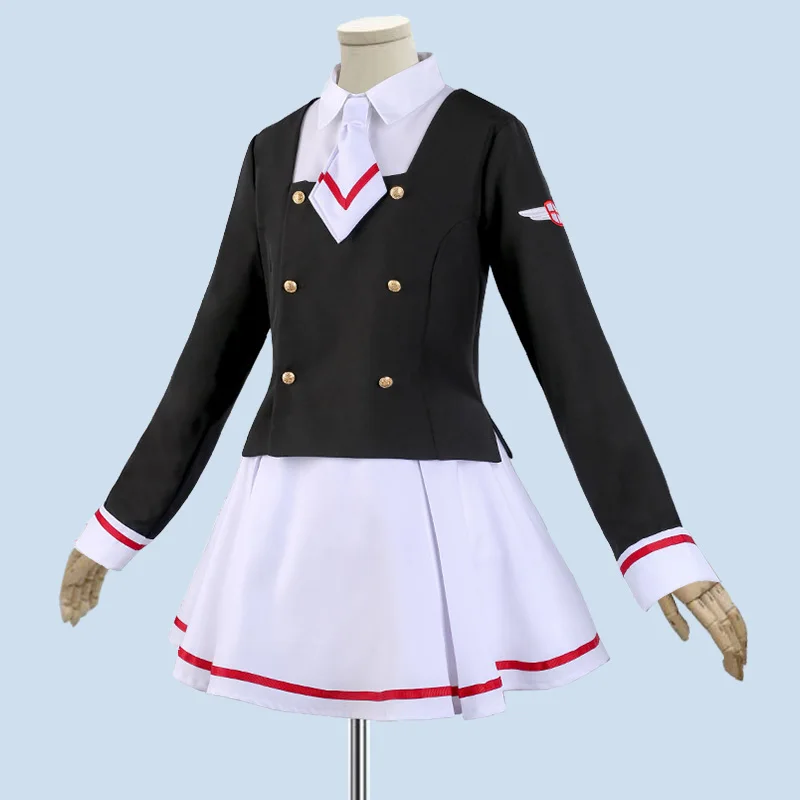 Cardcaptor Sakura Clearcard Cosplay Costume Kinomoto Sakura Tomoyo Daidoji Cosplay Costume Sailor Dress School uniform Outfits