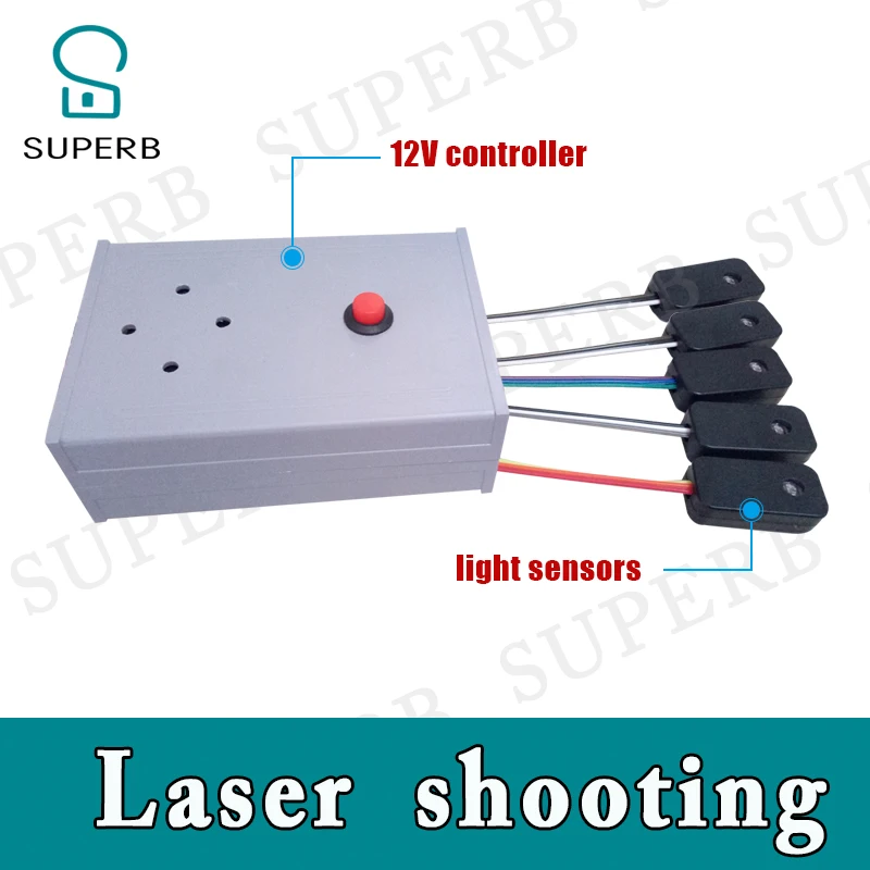 Takagism game prop laser shooting game electronic shooting the laser target to open lock real life room escape props SUPERB prop