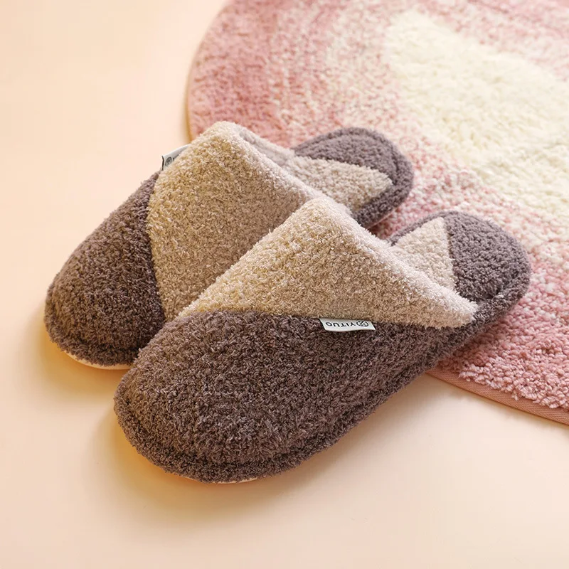 Men's Winter Cotton Slippers, Home Interior, Wooden Floor, Non-slip Warmth, Home Winter, Home Furnishing Plush Drag Autumn