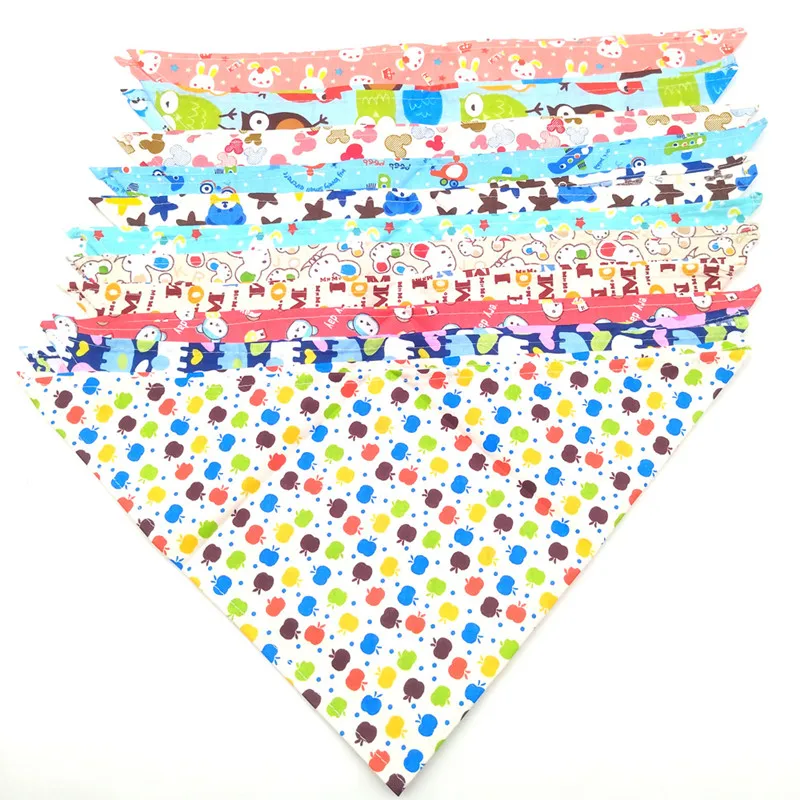 30/50 Pcs Dog Bandana Pet Saliva Towel Bibs Pet Scarf Cotton Adjustable Pet Puppy Kerchief Dog Accessories Pet Supplies