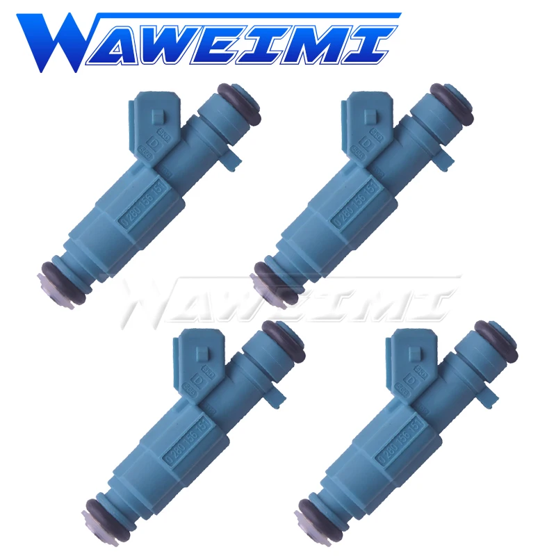 

WAWEIMI 4 Pieces Fuel Injector Nozzle Valve OE 0280156151 For Chevrolet Corsa Celta MPFI 1.4L 1.6L Flex