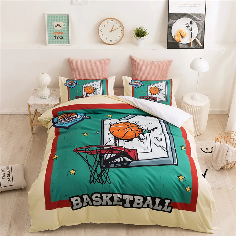 

Bedding Sets 3D Basketball Sport Series Duvet Cover Soft Pillowcases Comforter set Bed Linen Queen King size Boy Gift bed sets