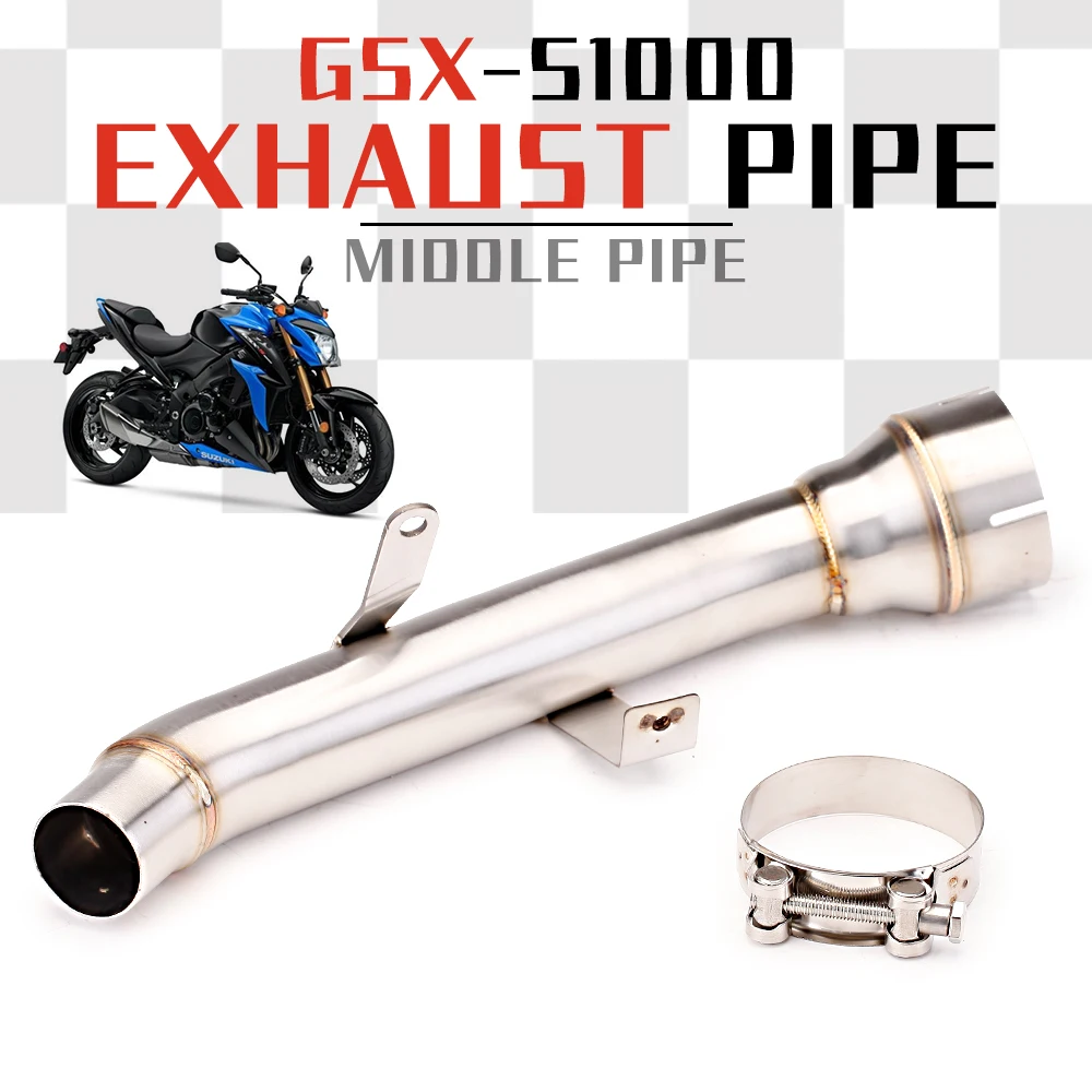 GSXS1000 GSX S1000F Stainless Steel Decat Race Eliminator Exhaust Link Pipe For Suzuki GSX-S 1000 / F 2015 2016 2017 2018 2019