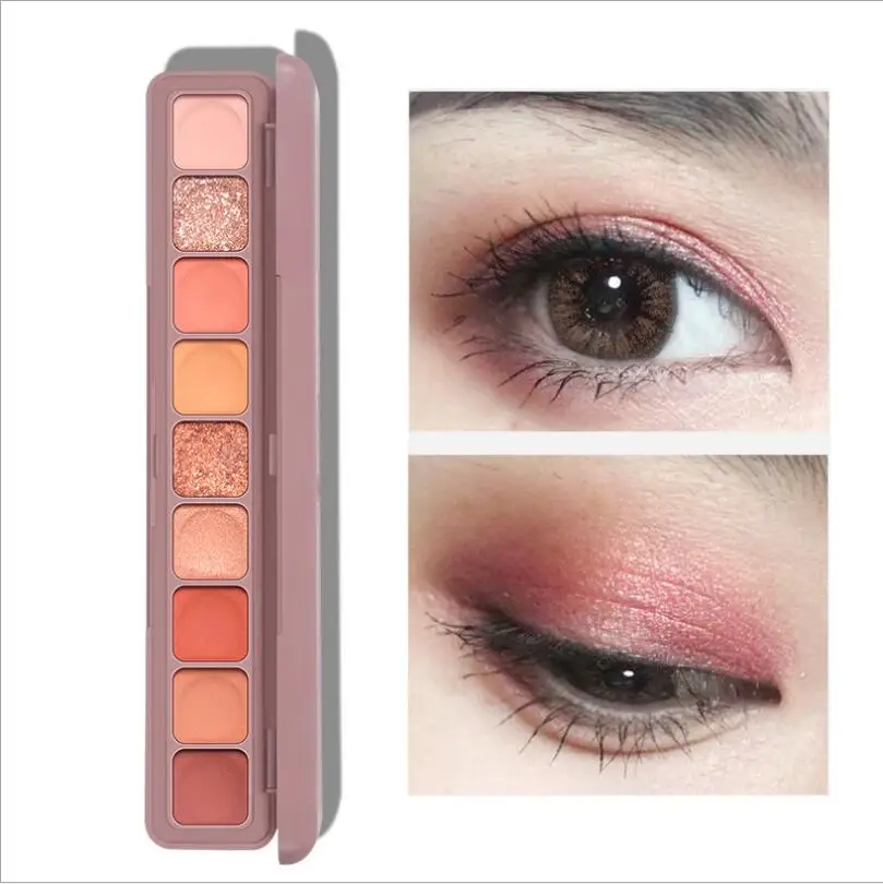 Paleta de sombra de ojos con purpurina, 9 colores, pigmento brillante, mate, maquillaje, Kit de sombra de brillo Flash T1301