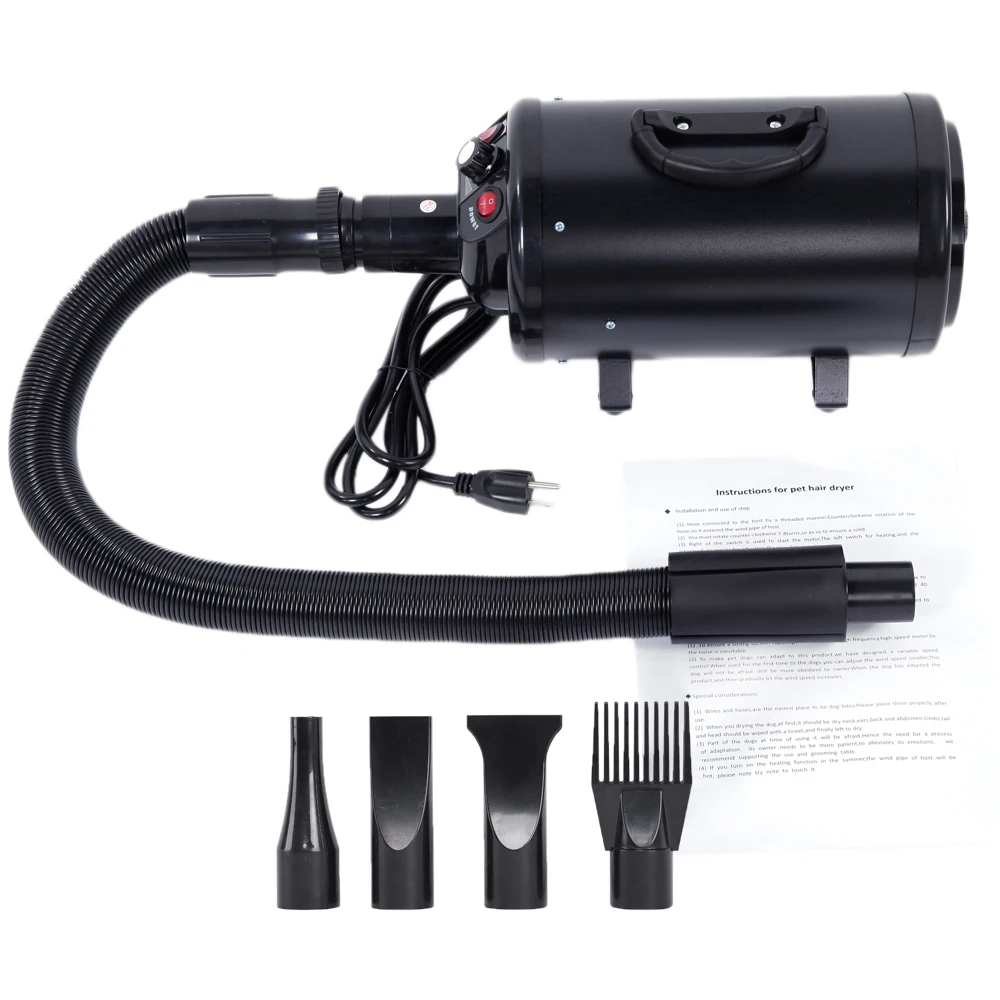 Four Colors STL-1902 120V 2800W Portable Dog Cat Pet Groomming Blow Hair Dryer Quick Draw Hairdryer US Standard