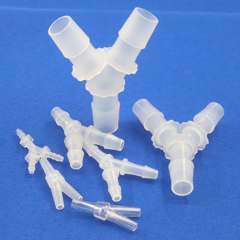 200~5pcs 2.4-6.4mm Y-Type Tee Connectors PP Plastic Pipe Sppliters Aquarium Fish Tank Air Pump Hose Distributor Connector