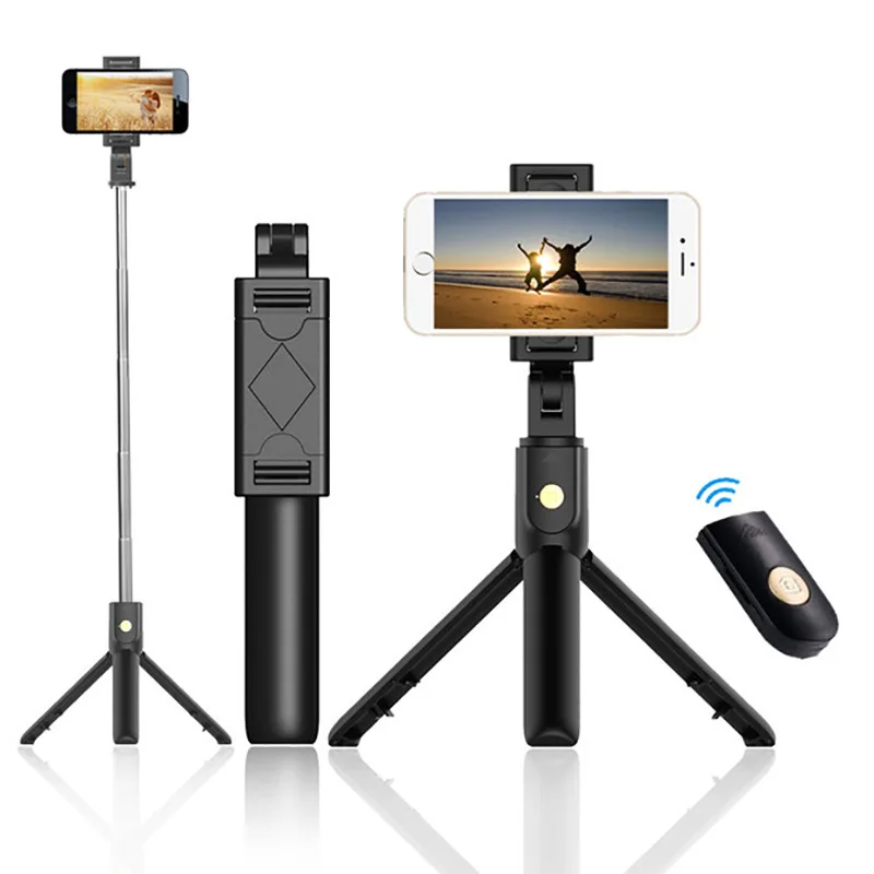 Multifunctional Wireless Remote Control Tripod Selfie Stick 360 Degree Rotating Mobile Phone Holder