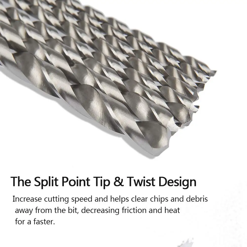 Brocas helicoidales HSS, acero de alta velocidad Extra largo para perforación de Metal de 6mm-16mm, 6/7/8/9/10/11/12/13/14/15/16mm, Extra broca larga