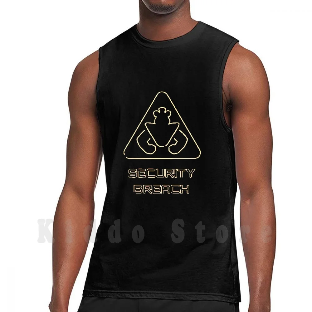 Camisetas sin mangas con logotipo de Five Nights At Security Breach, chaleco 100% algodón, Five Nights At Five Nights At 2, Five Nights At 3