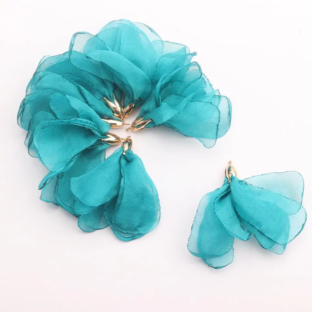 CHENGRUI F135, tworzenia biżuterii, ocena biżuterii, handmade akcesoria, charms, miedź metal, dekoracje kwiatowe, diy kolczyki, 10 sztuk/partia — zdjęcie 6