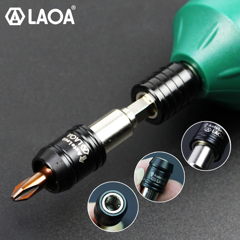 LAOA Screwdriver Extension rod 56mm Length 1/4 Electric Screwdriver extension rod 6.3mm joint