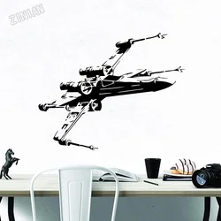 X-Wing Fighter Wall Decal  Spaceship Vinyl Sticker Art Decor Mural Removable Teen Bedroom Wall Decals Decoration Y221