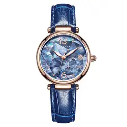 Reef-montres automatiques Tiger/RT, en cuir véritable pour femmes, nouveau Design de luxe 316L, cadran bleu, en acier, RGA1584