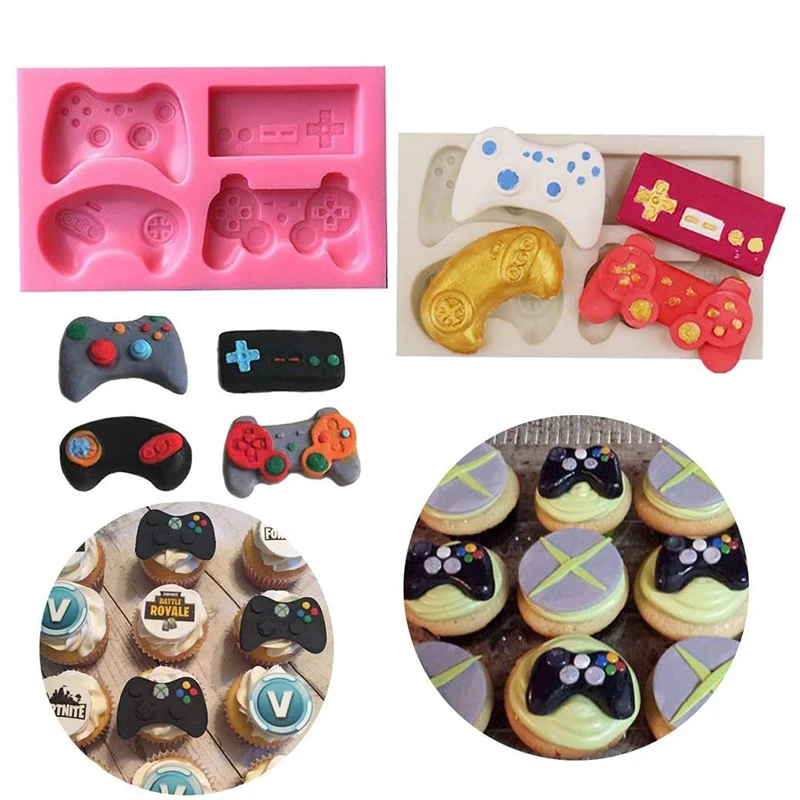 Game Controller Fondant Mold Video Gamepad Silicone Mould For Candy Chocolate Cupcake Topper Cake Decorating Tools Resin Clay