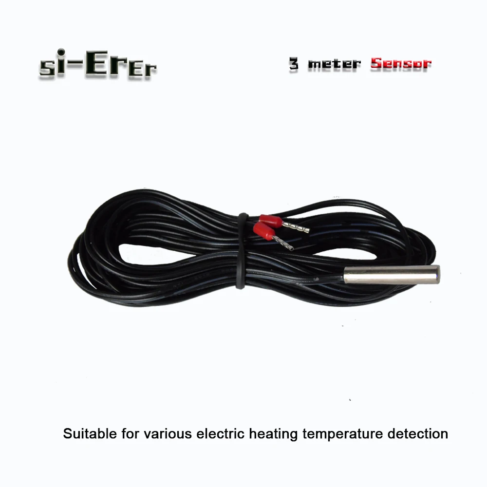 Indoor 3m cable ground heating sensor waterproof probe, suitable for temperature detection of various electric heat thermostats