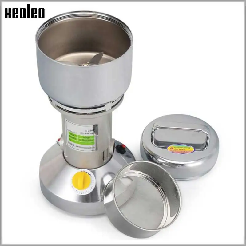 XEOLEO 100g Electric Grinder mill Grain grinder machine Bean Grind machine Stainless steel Grinding herbs powder machine 650W