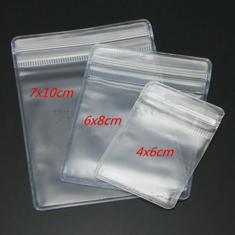 100pcs Transparent Sealed Thick Plastic Bag, Coinning Storage Bag, Resealable Bags Clear Poly Bag