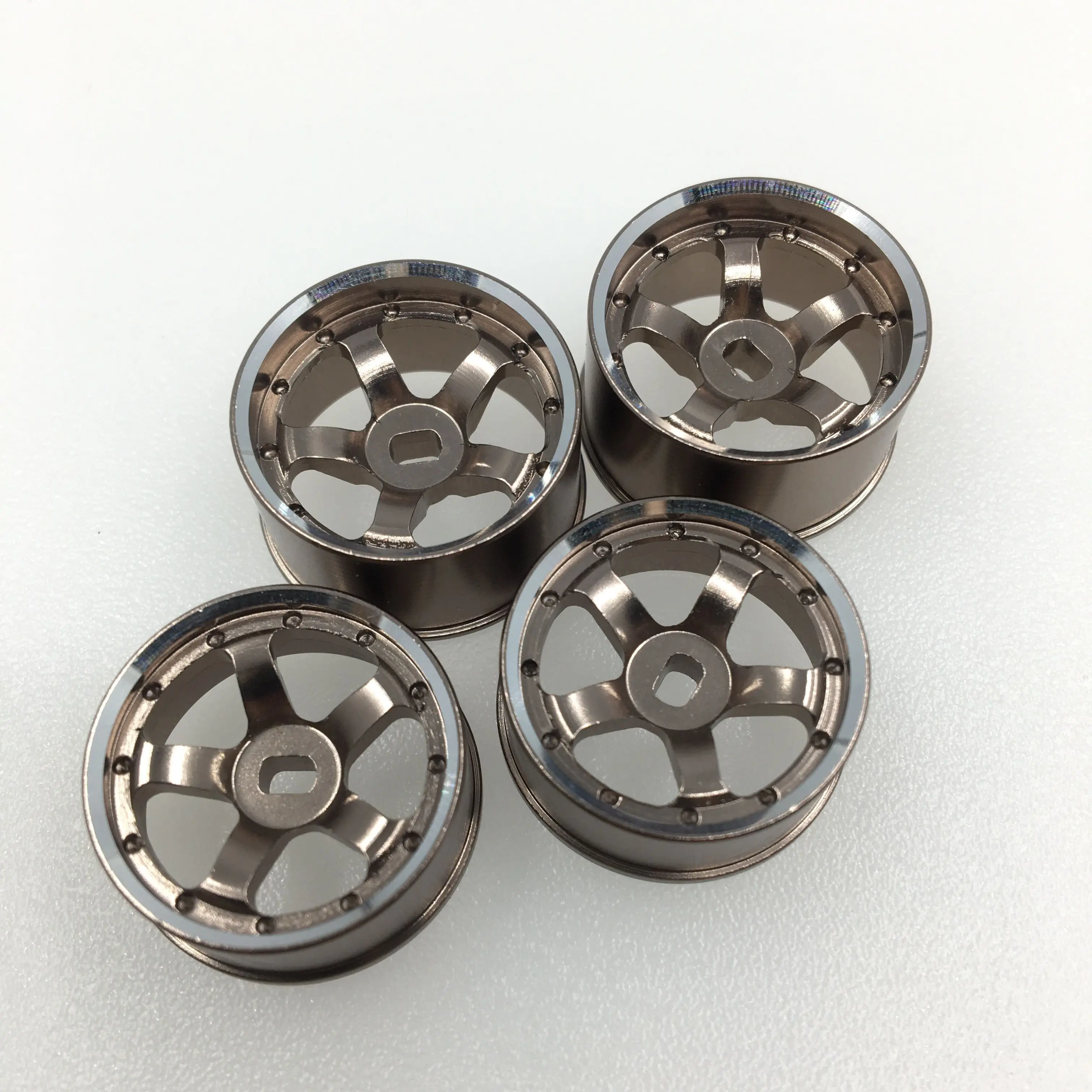 4Pcs  20mm Metal Five bells Wheel Hub for MINI-Q BZ DRZ AMZ XRX Kyosho Mini-Z AWD MA020 Wltoys K989