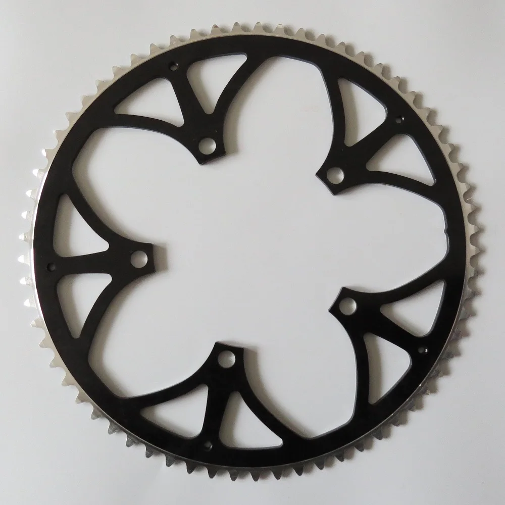 TRUYOU Chain Wheel 130 BCD 65T Aluminum Alloy CNC Road Bicycle Chainring Crankset Folding Bikes Chainwheel Black Single Plate