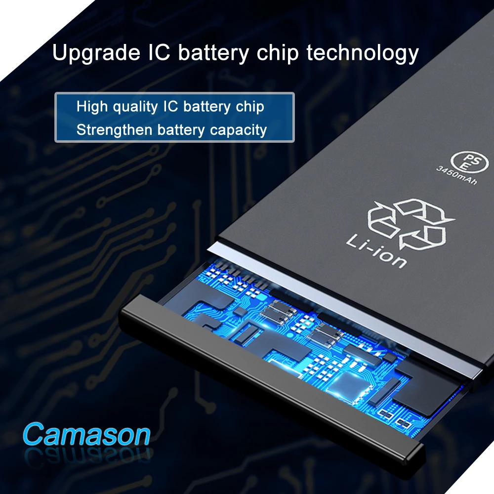 Camason Lithium Battery For iPhone 5 SE 6 6s 5s 7 8 Plus X XR XS Max 11 12 Pro High Capacity Replacement Batteries for iphone6