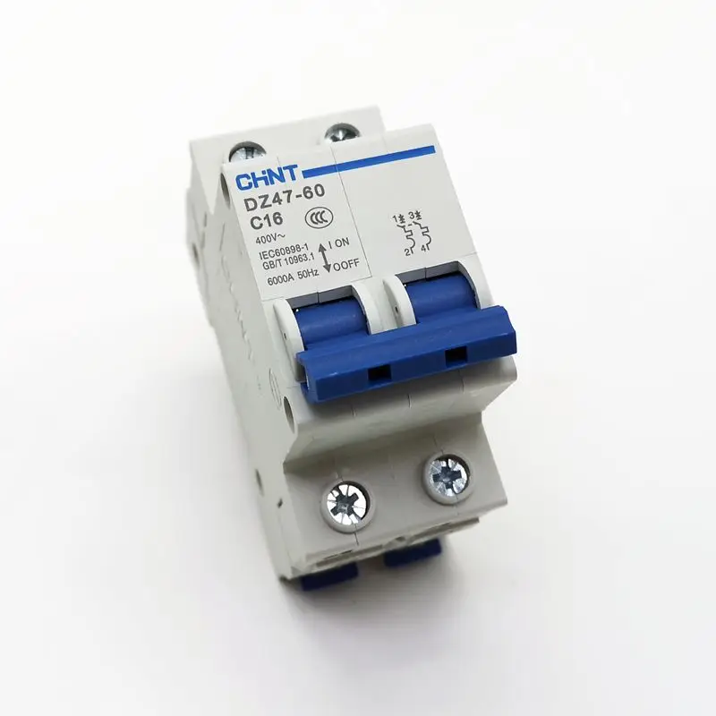 CHINT MCB DZ47-60 2P C type 1A 2A 3A 4A 5A 6A 10A 16 20A 25A 32A 40A 50A 60A Mini Circuit Breaker 2 poles