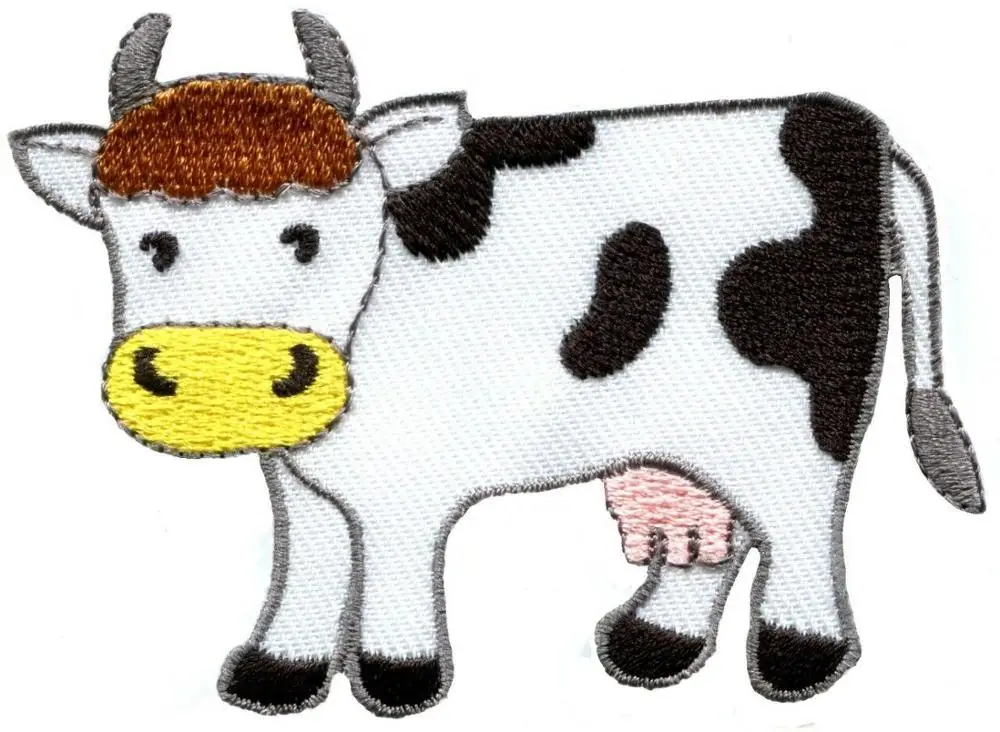 

Hot! Cow bovine moo livestock bull ox oxen farm animal applique iron-on patch (≈ 7.6 * 6.1 cm)