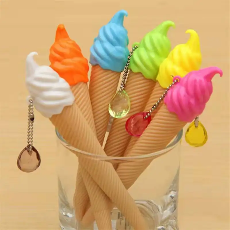 

1 Pcs Creative Cartoon Colorful Ice Cream shape Gel Pen For Writing Kawaii Student Kids Gifts School Office Accessories Supplies