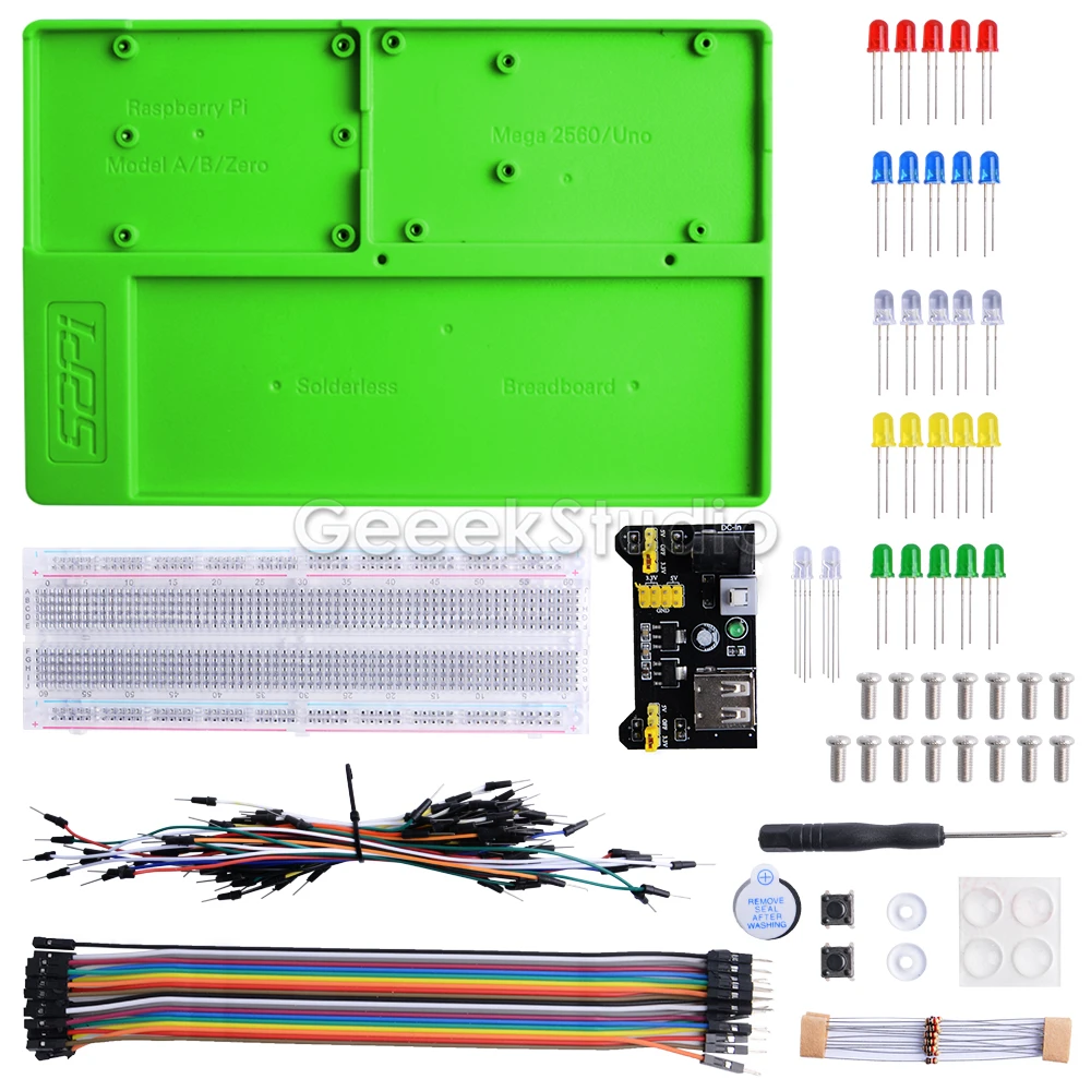 ABS Experiment Holder Kit Platform Development Breadboard for Raspberry Pi 4B / 3B+ / 3B / 2B / B+,Zero/W, Mega 2560