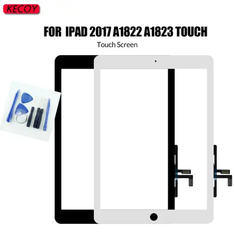 1 Pz Touchscreen 2017 A1822 A1823 Per iPad 5 5th Generazione Touch Screen Display Digitizer Sensore Frontale di Vetro di Ricambio + Strumenti
