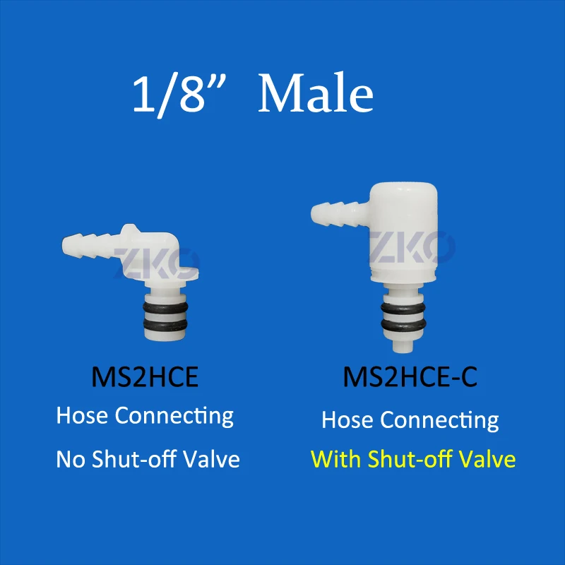 S-Serie 1/8 Snelkoppelingskoppeling Slangafsluitklep Snelkoppelingsfitting Slangconnector Mannelijk Inzetstuk Dijbeen Lichaam