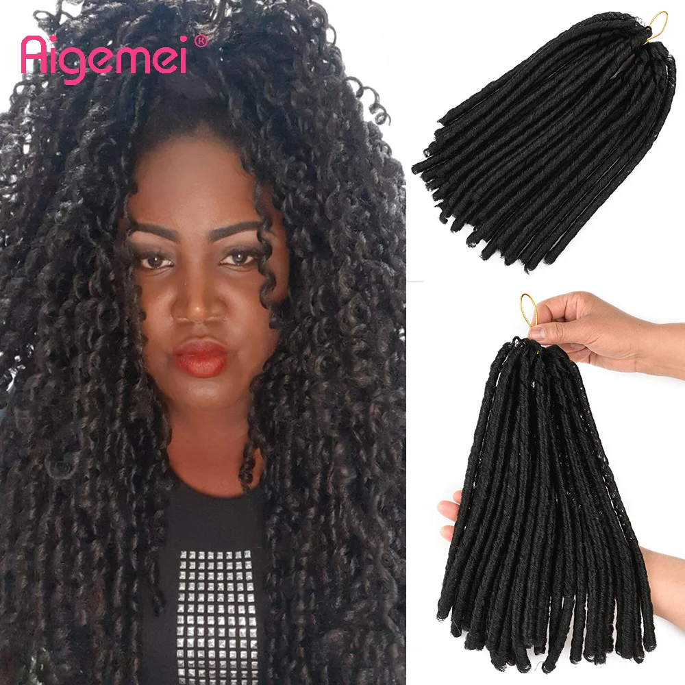 

Aigemei 14Inches Synthetic Soft Locs Dreads Braiding Hair Extensions Crochet Braids Dreadlocks Knotless Hook For Black Woman