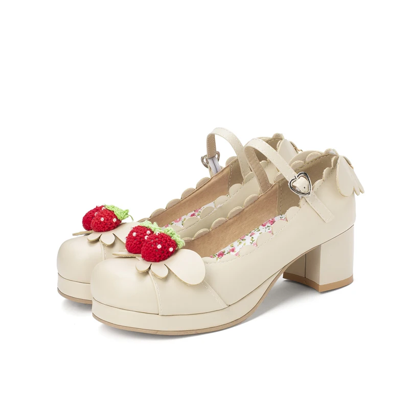 Lolita Tea Party Shoes Japanese Bow Mid Heel Student Shoes Sweet Girl Shoes Lolita uniform shoes sweet student princess shoes