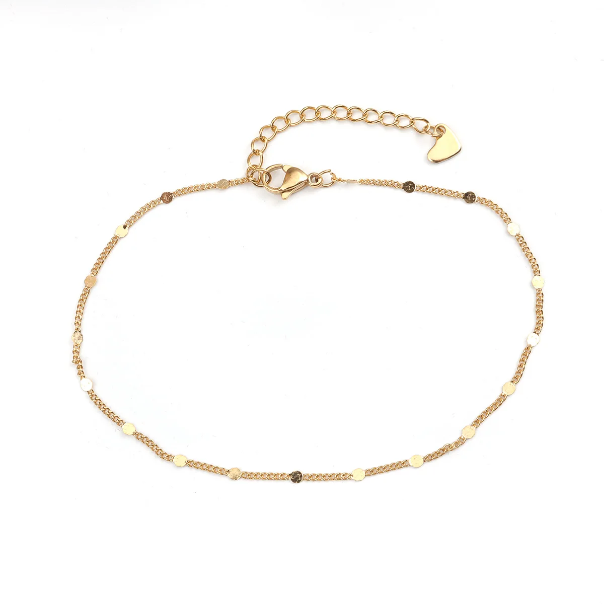 304 Stainless Steel Anklet Gold Color Fashion Anklets for Women Jewelry Party Beach Foot Chain Gifts 22cm(8 5/8