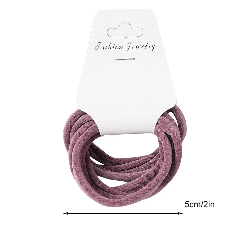 6/50pcs Soft High Elasticity Rubber Band Solid Color Basic Hair Tie Hair Rope Ponytail Holder Women Girls Daily Hair Accessories