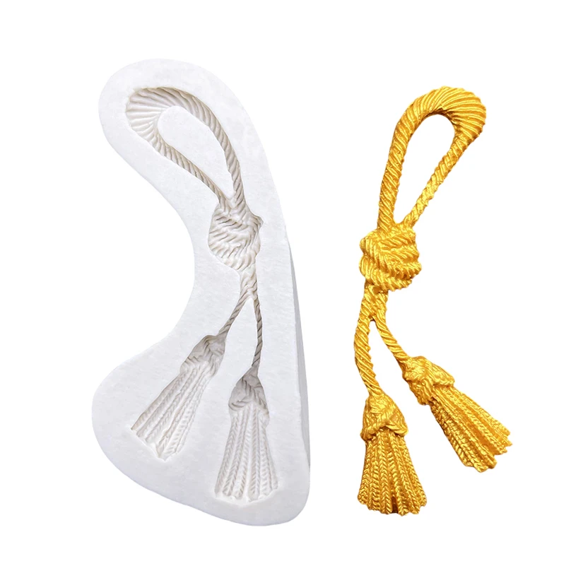 Curtain Tassels Silicone Mold Sugarcraft Chocolate Cupcake Baking Mold Fondant Cake Decorating Tools