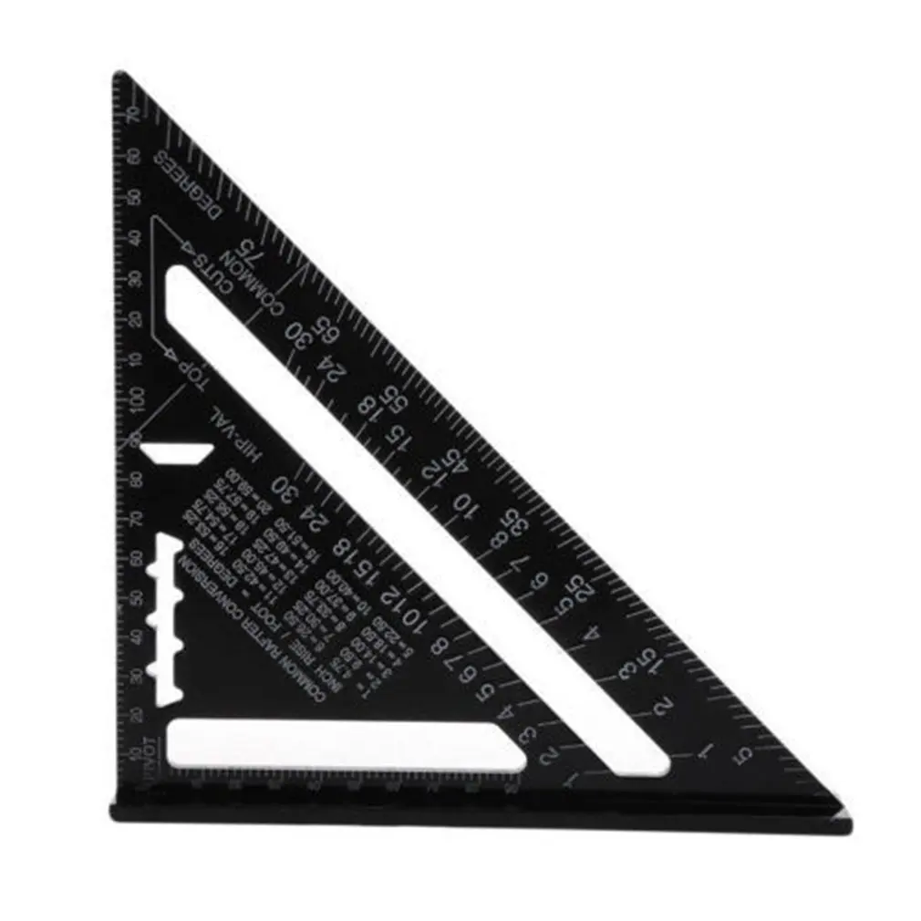 Triangle Ruler 7inch Aluminum Alloy Angle Protractor Speed Metric Square Measuring Ruler For Building Framing  Tools Gauges