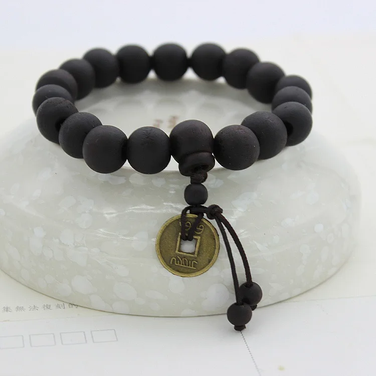 Bracelet Mala en bois bouddha, perles de prière bouddhiste, ornement de poignet WFF, 1 pièce