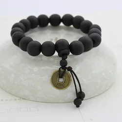 1pc Wood Buddha Buddhist Prayer Beads Tibet Bracelet Mala Bangle Wrist Ornament WFF