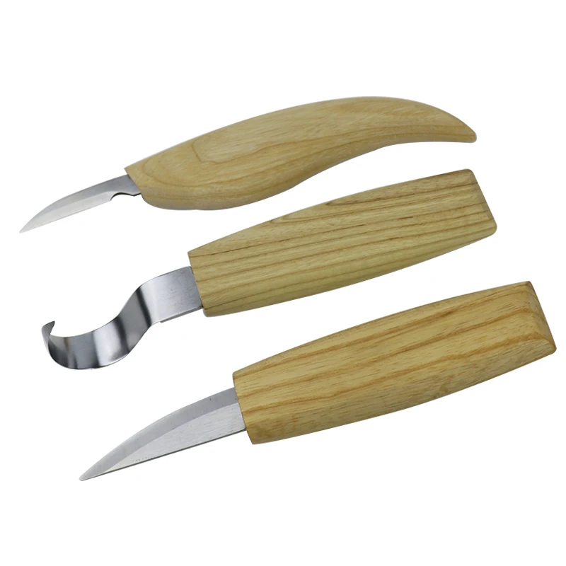 DIY Wood Gouge Carving Knife Pattern Carving Woodworking Wood Carving Kit Set Hand Carving Chisel Knife Sharp-edged