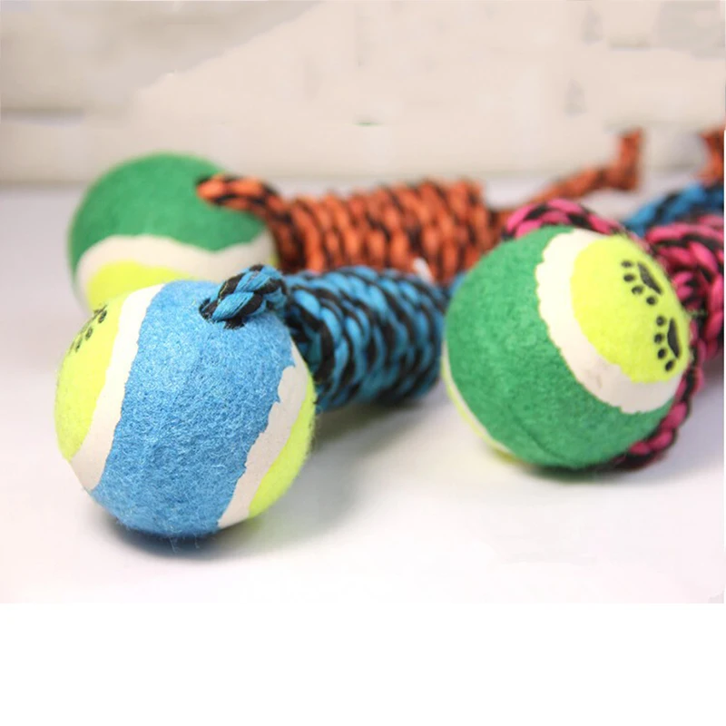 Dog Cotton Rope Toys  Pet Chew Toys Cotton Rope Material Harmless Dogs Tooth Cleaning Toys Ball Puppy Dog Training Supplies