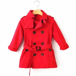 2023 New Children's Double Breasted Trench Coat For Girls Medium And Long Children's Casual Coat For Children Autumn Coat 25