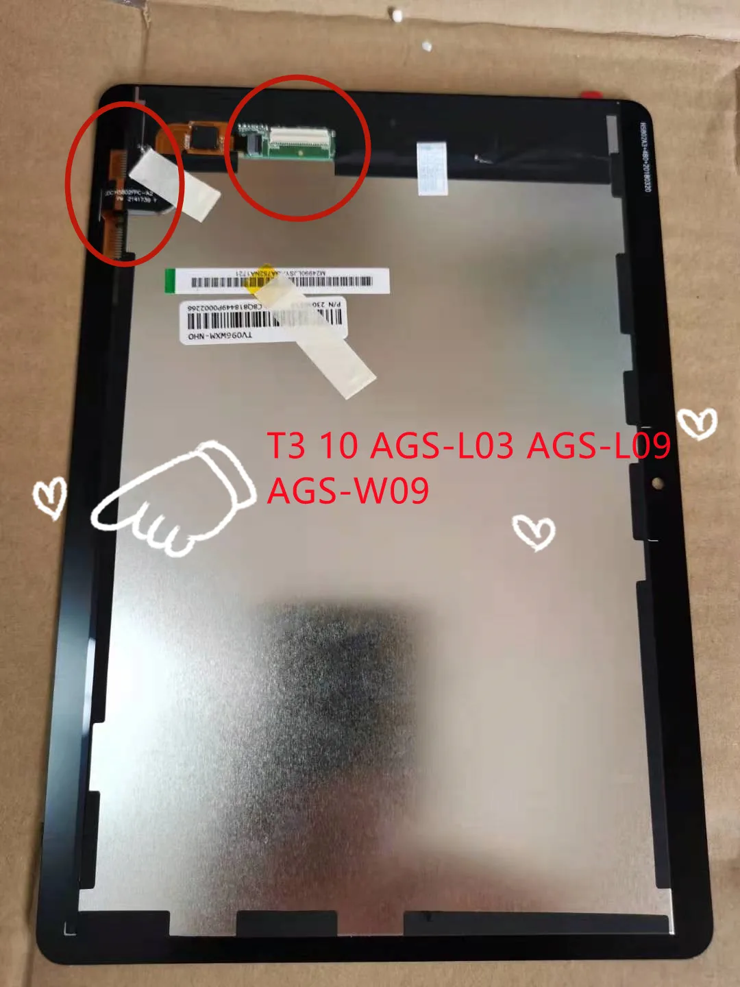 Nowy 9.6 "dla Huawei Mediapad MediaPad T3 10 AGS-L03 AGS-L09 AGS-W09 T3 wyświetlacz LCD + ekran dotykowy digitizer zgromadzenie